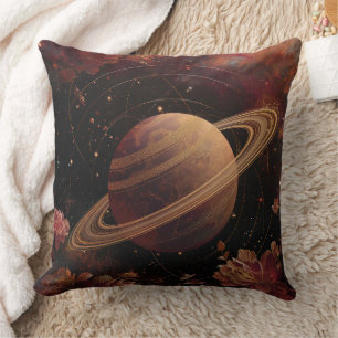 Kosmische Kristal Ringvormige Planeet Fantasie Kun Kussen