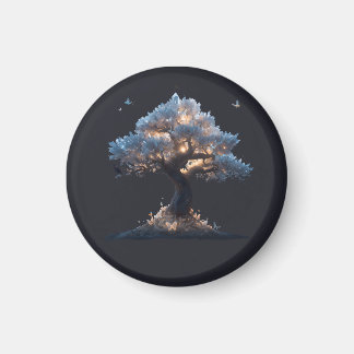 Kosmische Kristalboom Kunst – Dromerig Natuurontwe Magneet