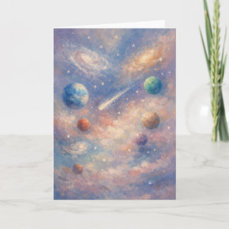 Kosmische Kunstkaart – Planeten & Sterrenstelsels Kaart