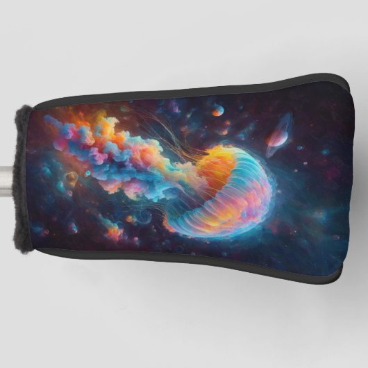 Kosmische kwal artwork golfheadcover (Voorkant)