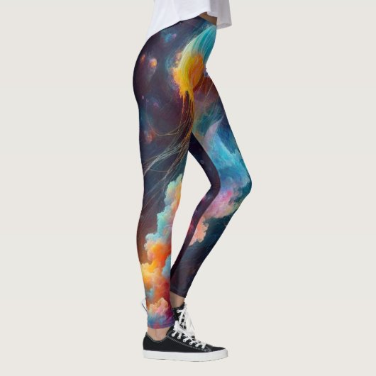 Kosmische kwal artwork leggings (Rechts)