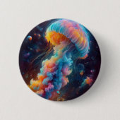 Kosmische kwal artwork ronde button 5,7 cm (Voorkant)