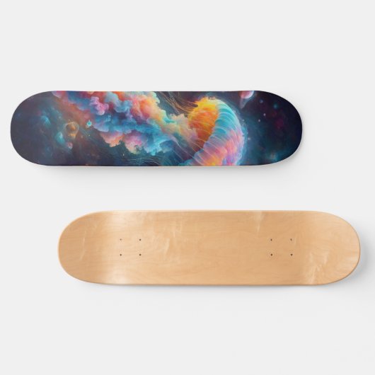 Kosmische kwal artwork skateboard (Horizontaal)
