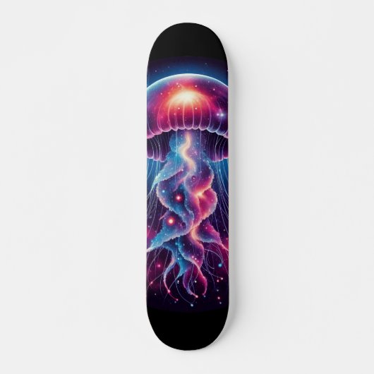 Kosmische kwal kunstwerk Galaxy Skateboard (Voorkant)