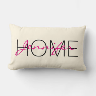 Kosmische latte kleur huis monogram kussen