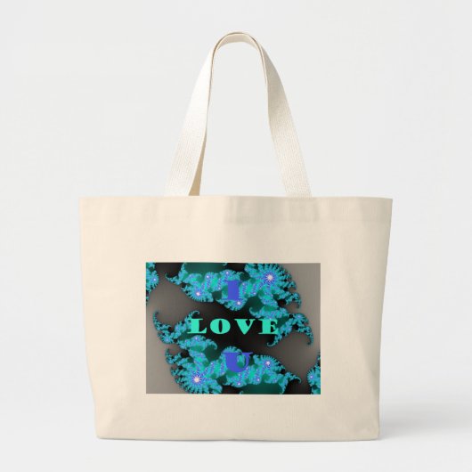 Kosmische Liefde Elementen Art Print Grote Tote Bag (Voorkant)