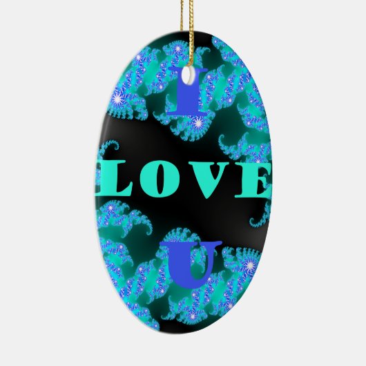 Kosmische Liefde Elementen Art Print Keramisch Ornament (Rechts)