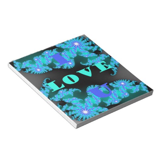 Kosmische Liefde Elementen Art Print Notitieblok (Schuin)