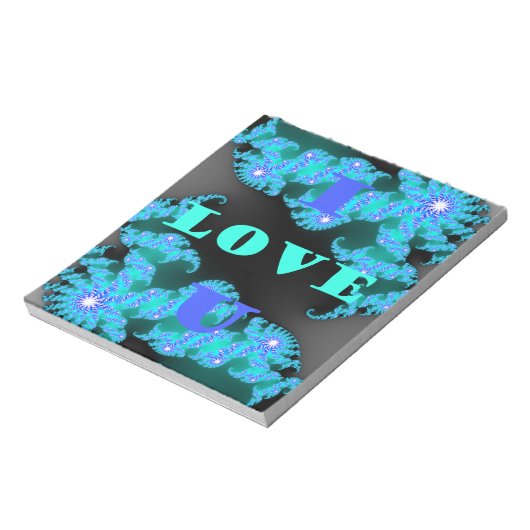 Kosmische Liefde Elementen Art Print Notitieblok (Gedraaid)