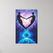 Kosmische liefde zielsverwanten in het universum canvas afdruk (Voorkant)