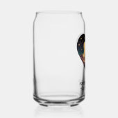 Kosmische liefdesgeschiedenis met hartliefhebbers blikvorm glas (Links)