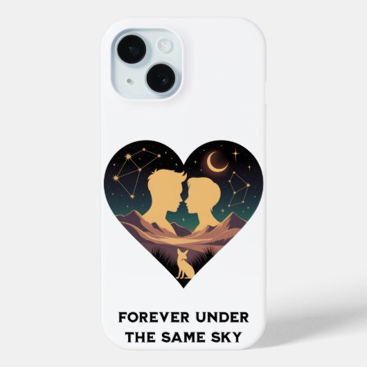 Kosmische liefdesgeschiedenis met hartliefhebbers Case-Mate iPhone case (Achterkant)