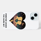 Kosmische liefdesgeschiedenis met hartliefhebbers Case-Mate iPhone case (Achterkant (horizontaal))