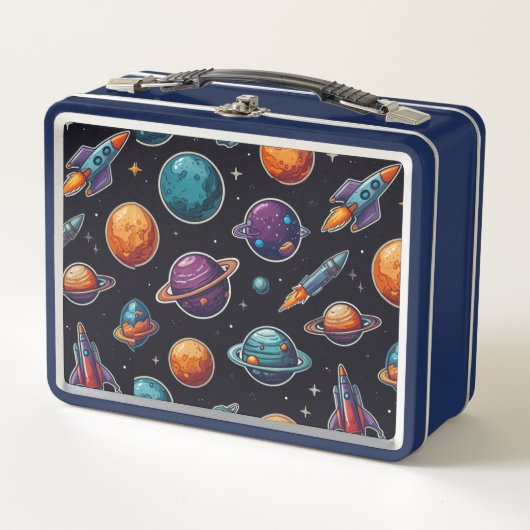 Kosmische lunchbox: lunchbox met ruimtethema (Voorkant)