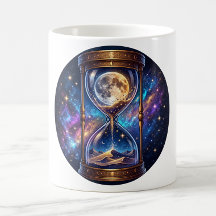 Kosmische maan zandloper koffiemok