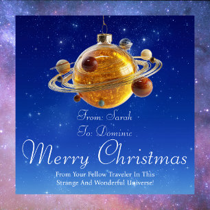 Kosmische magnetische kerst Kaart