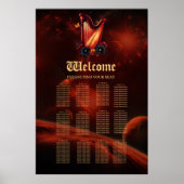 Kosmische melodie, de magie van de harp. poster (Voorkant)