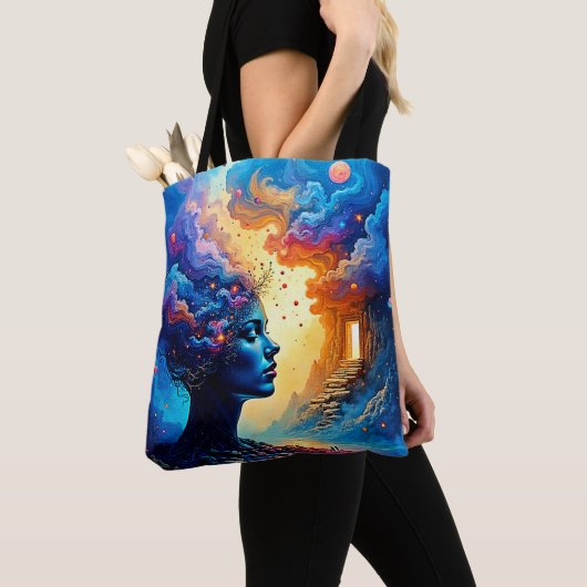 Kosmische Mindscape Art Draagtas (Dichtbij)