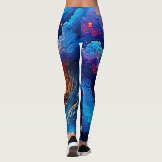 Kosmische Mindscape Art Leggings (Achterkant)