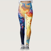 Kosmische Mindscape Art Leggings (Voorkant)