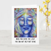 "Kosmische Moeder" Kunst & Quote Kaart (Gele Bloem)