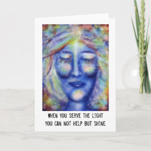 "Kosmische Moeder" Kunst & Quote Kaart