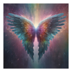 *~*Kosmische Neon Glowing Angel Wings AP78 Foto Afdruk