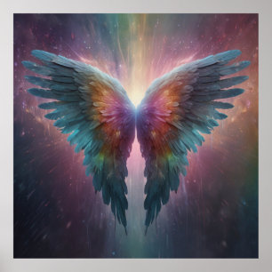 *~*Kosmische Neon Glowing Angel Wings AP78 Poster