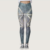 Kosmische Nexus: Marmeren Pentagram Leggings (Voorkant)