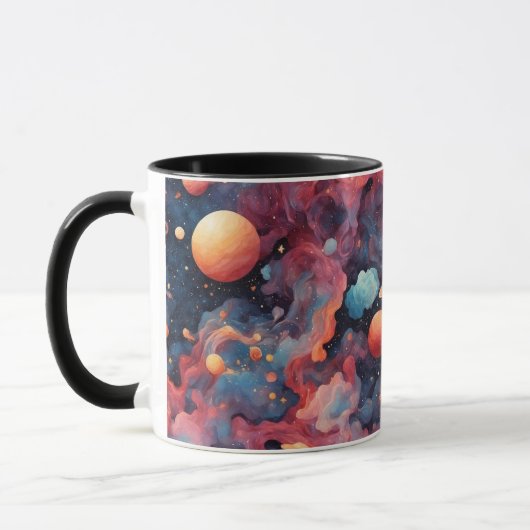 Kosmische Odyssee: Etherische nevel sterrenstelsel Mok (Links)
