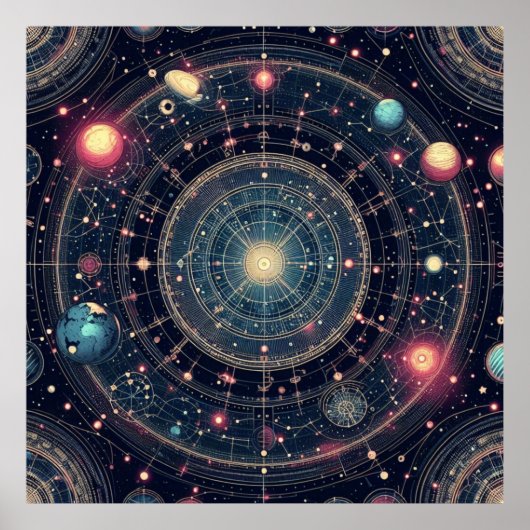 Kosmische Odyssee Poster (Voorkant)