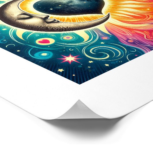 Kosmische omhelzing: het hart van het universum poster (Hoek)