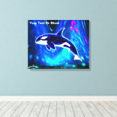 Kosmische Orka Canvas Afdruk (Insitu (Houten vloer))