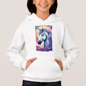 Kosmische Paarse eenhoorn hoodie (Voorkant)