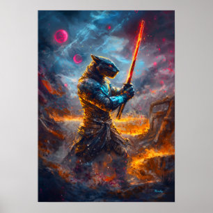 Kosmische Panter Samurai – Meester van het Hemelse Poster
