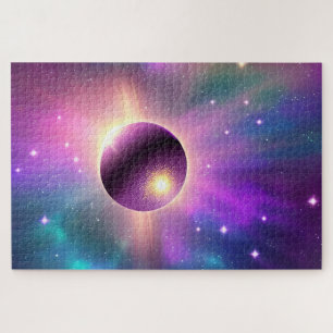 Kosmische Perfect Paarse Science Fiction Bol Bal Legpuzzel