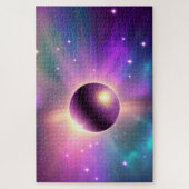 Kosmische Perfect Paarse Science Fiction Bol Bal Legpuzzel (Verticaal)