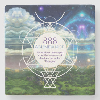 Kosmische poortmanifestatie stenen onderzetter