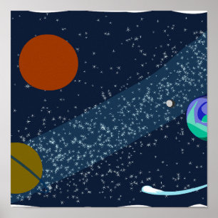 kosmische poster voor het kunstmelkwegstelsel