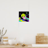 Kosmische psychedelische glimlach poster (Keuken)