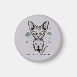 Kosmische Rechters Sphynx Kat Kunst Magneet