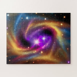 Kosmische regenboogkleuren van de oneindige legpuzzel