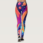kosmische regenboogvortex leggings (Achterkant)