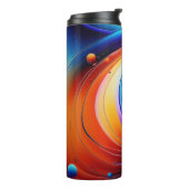 Kosmische regenboogwerveling thermosbeker (Gedraaid links)