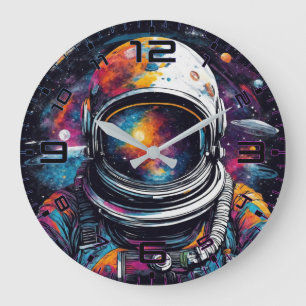 Kosmische Reis Astronaut Nevel Wandklok Grote Klok