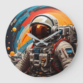Kosmische Reizen Retro Ruimte Muur Klok
