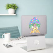Kosmische Ritmen Sticker (Laptop op bureau)