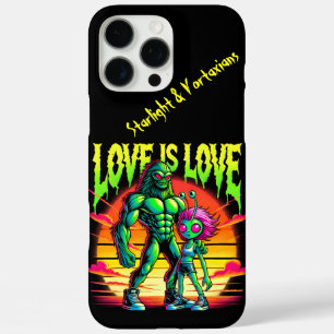 Kosmische Romance tussen buitenaardse figuren iPhone 16 Pro Max Hoesje