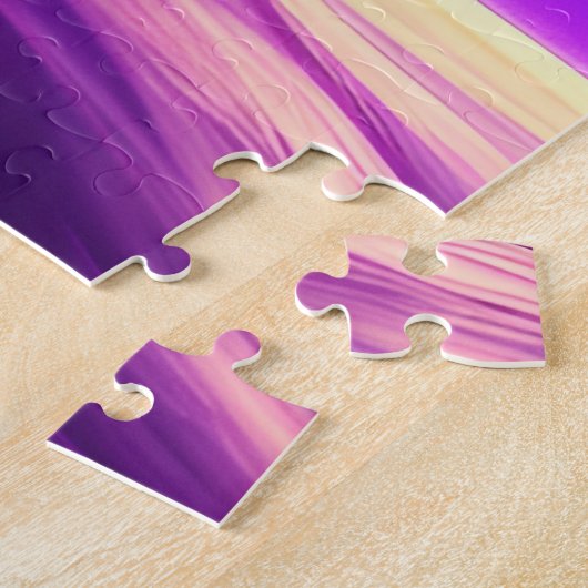 Kosmische roze en Paarse wonderbaarlijke magische Legpuzzel (Zijkant)