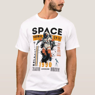 "Kosmische Ruimte Astronaut 1990 Blootstelling Mel T-shirt